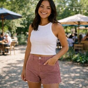 Gap Corduroy Shorts Women's Size 16 Mauve Pink 5" Inseam NWT